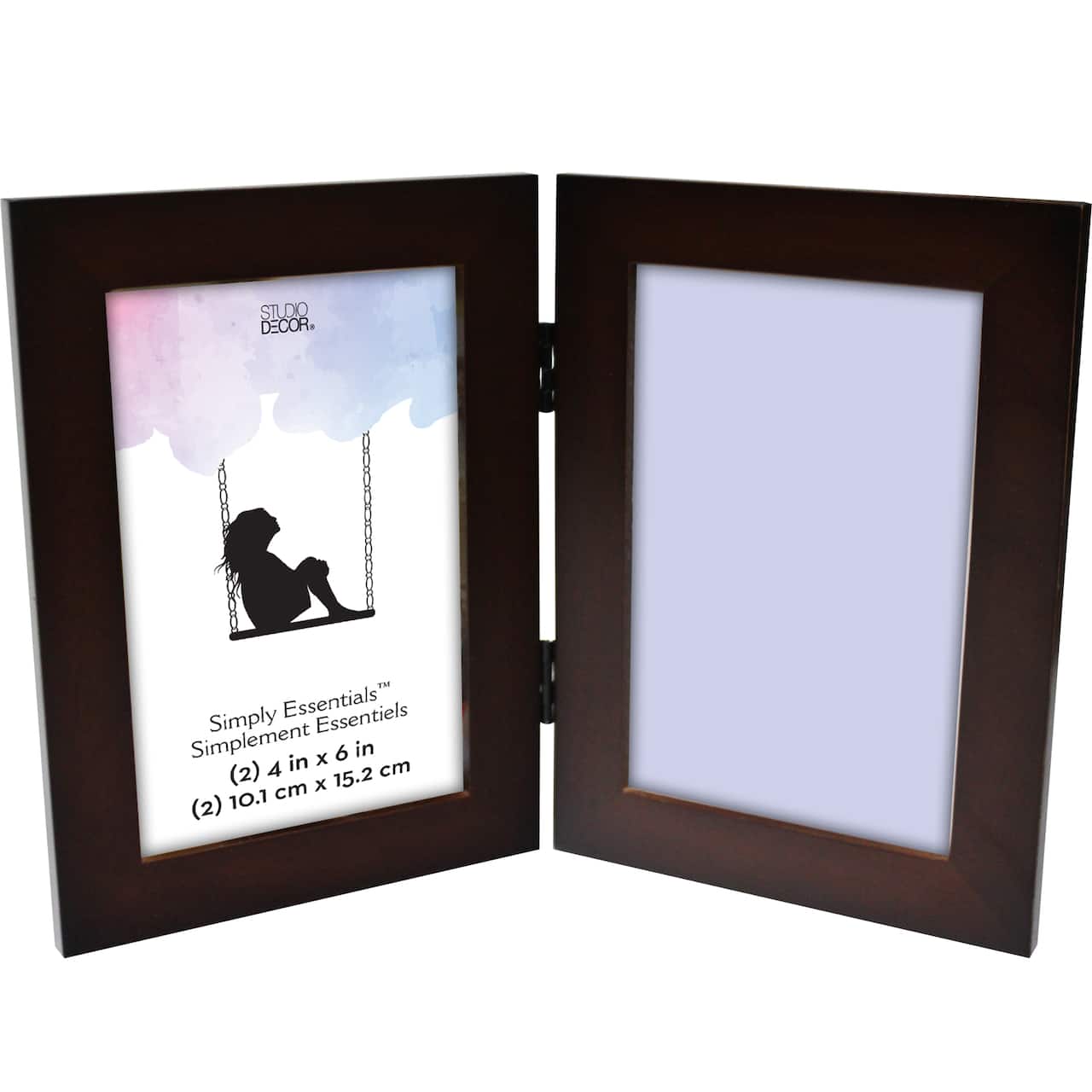 12 Pack: 2 Opening Espresso 4" x 6" Hinged Frame, Simply Essentials™ by Studio Décor®